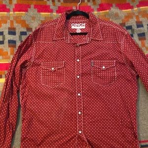 Cinch Modern Fit Long Sleeve Western Shirt with Pearl Snap Buttons